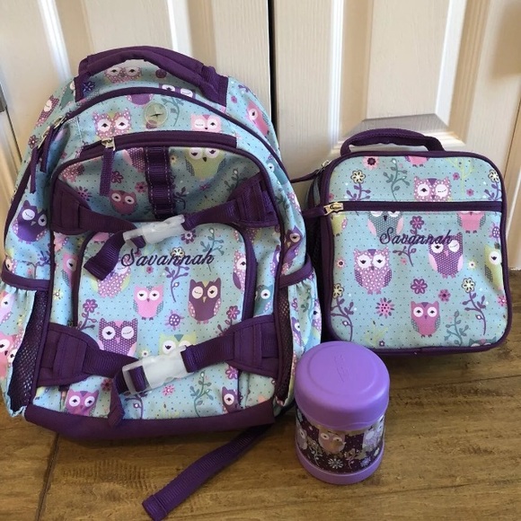 Pottery Barn Kids Accessories Owl Backpack Lunch Box Savannah